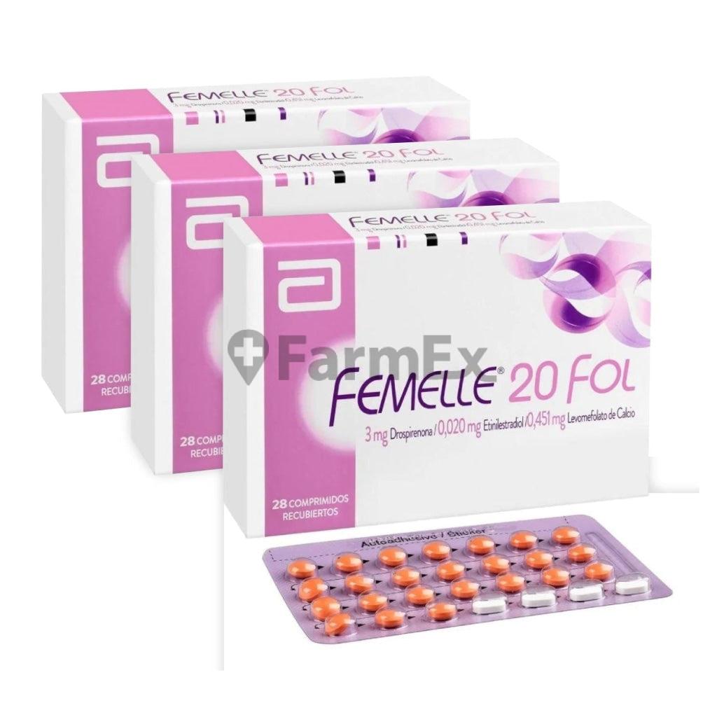 Pack Femelle 20 Fol x 28 comprimidos tratamiento 3 meses ABBOTT